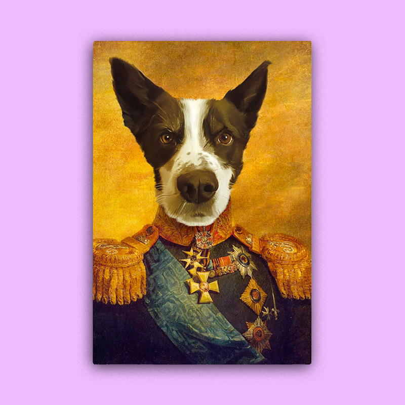 The Army General Pet - Custom Pet Portrait